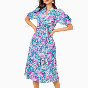 Lilly Pulitzer Tassie Elbow Sleeve Midi Dress